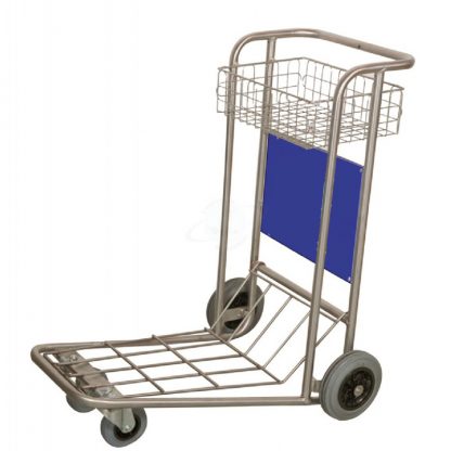 Carrelli portabagagli compenetrabile cromato 2 ruote fisse 2 girevoli