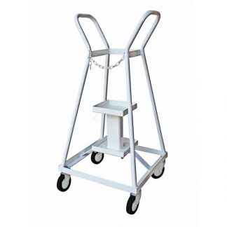 Carrelli portabombole ambienti sanitari 4 ruote gommate 5/7 litri