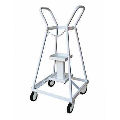 Carrelli portabombole ambienti sanitari 4 ruote gommate 5/7 litri