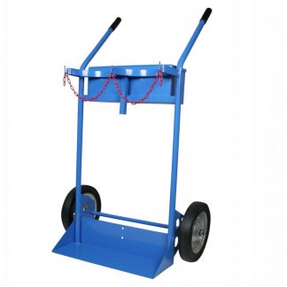 Carrelli portabombole biposto con cassetta 40/50 litri