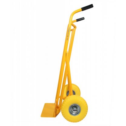 Carrelli portacasse per corrieri a spalla curva con ruote antiforatura vista lato