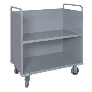 Carrelli porta faldoni fascicoli a due piani piano intermedio inclinato