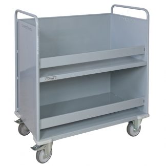 Carrelli porta faldoni fascicoli a due piani piccolo bordo contenimento
