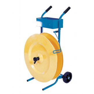 Carrello portabobine per reggia plastica