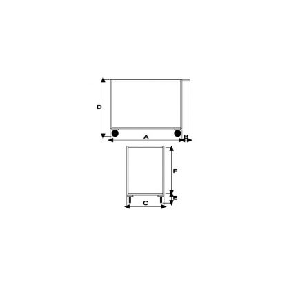 Carrelli Portatutto Maxi a 2 Piani Alta Portata 400 Kg dim 1200 x 800 misure