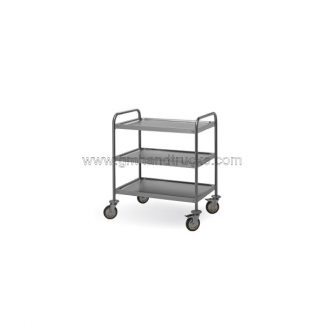 Carrello servizio per ristorazione a 3 ripiani 600 x 500 mm smontato