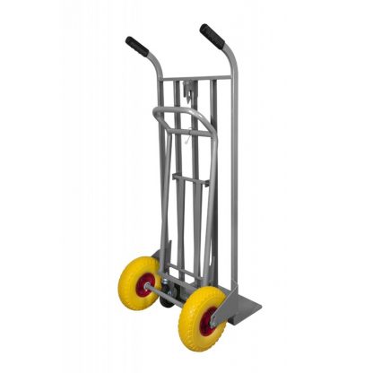 Carrelli trasformabili zincati 3 posizioni 2 ruote antiforatura 2 gomma piena retro