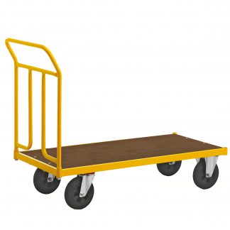 Carrello a pianale verniciato a polvere giallo KM144600