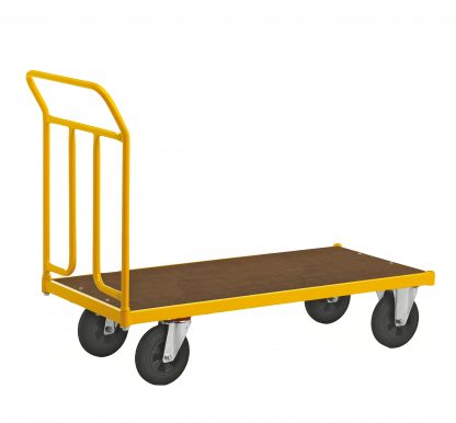 Carrello a pianale verniciato a polvere giallo KM144600
