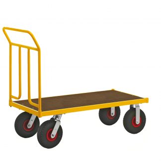 Carrello a pianale verniciato a polvere giallo KM144650