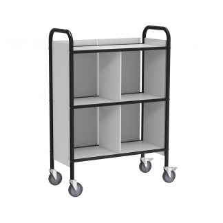 Carrello archivio per documenti KM158-S pannellato nero