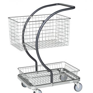 Carrello cestino spesa rete metallica C Line KM96101