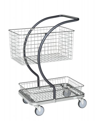 Carrello cestino spesa rete metallica C Line KM96101