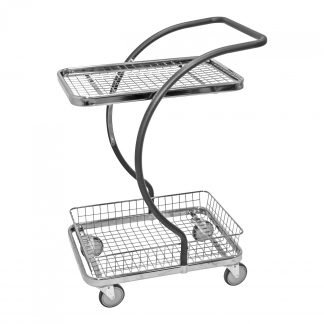 Carrello cestino spesa rete metallica C Line KM96203