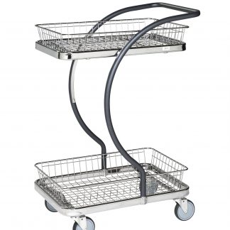 Carrello cestino spesa rete metallica C Line KM96202