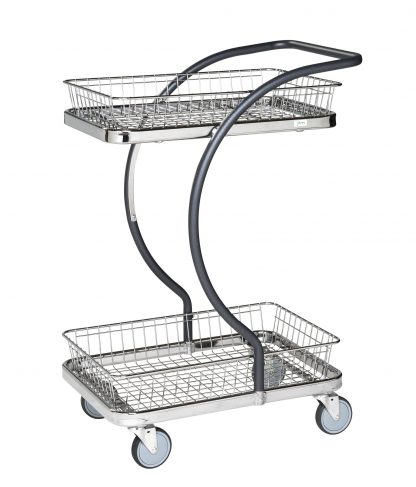 Carrello cestino spesa rete metallica C Line KM96202