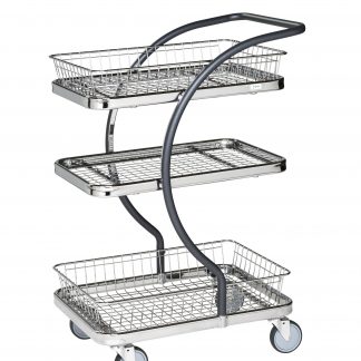 Carrello cestino spesa rete metallica C Line KM96302