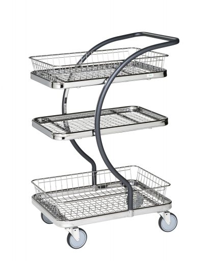 Carrello cestino spesa rete metallica C Line KM96302