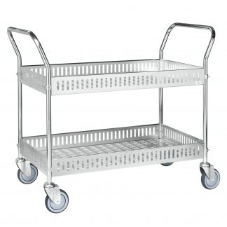 Carrello con due vasche forate KM4893-GB