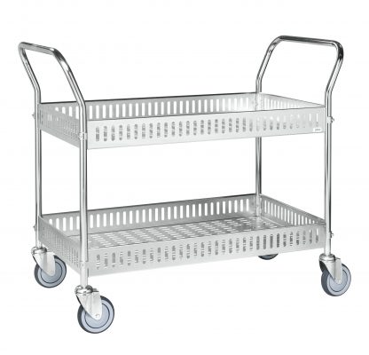 Carrello con due vasche forate KM4893-GB