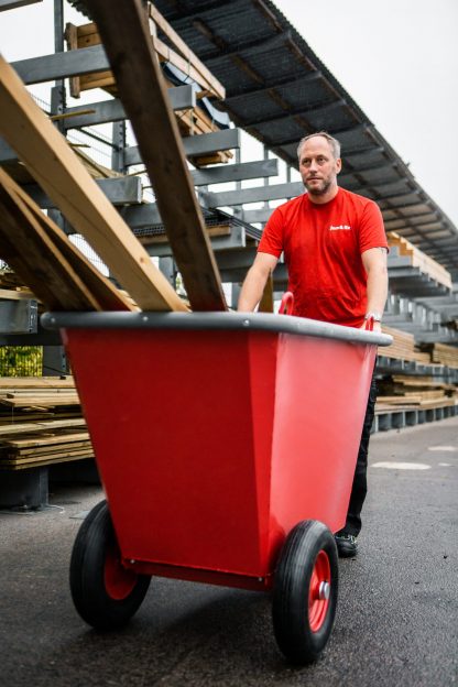 Carrello per rifiuti in lamiera metallica spessa rivestita KM400PF