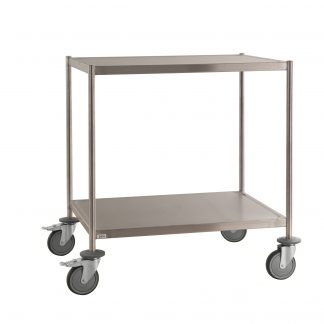 Carrello pianale acciaio 2 ripiani KM60367MRU saldato