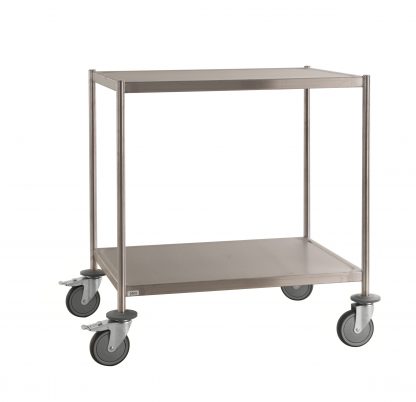Carrello pianale acciaio 2 ripiani KM60367MRU saldato