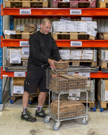 Carrello spesa Elettro galvanizzato in rete KM4303