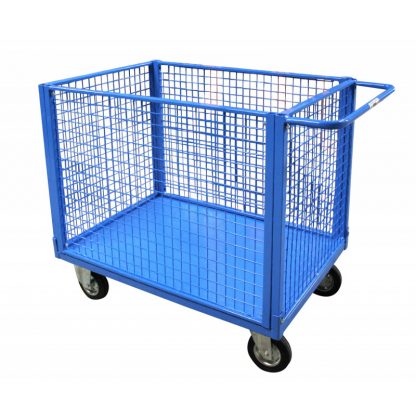 Carrelli pianale 4 sponde in rete sfilebile 4 girevoli 2 freno