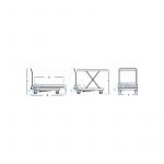 Carrello con Piattaforma elevatrice PC800 750 Kg