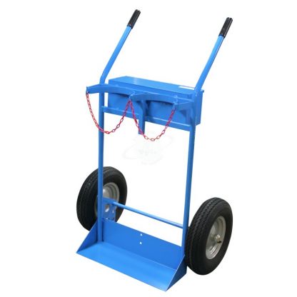 Carrelli Portabombole biposto cantieri cassetta litri 40/50 ruote pneumatiche