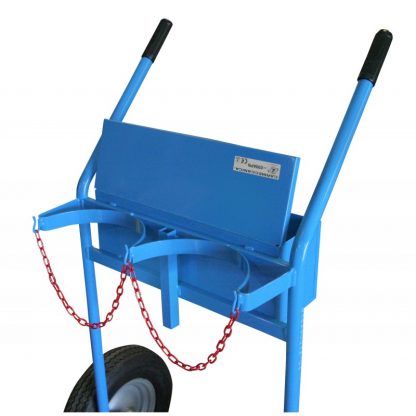 Carrelli Portabombole biposto cantieri cassetta litri 40/50 ruote pneumatiche