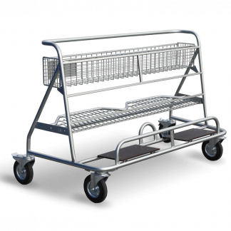 Carrello porta Pannelli con Piano e Cesto