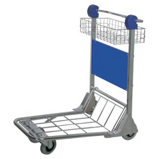 Carrelli portabagagli compenetrabile in acciaio cromato 4 ruote freno attivo