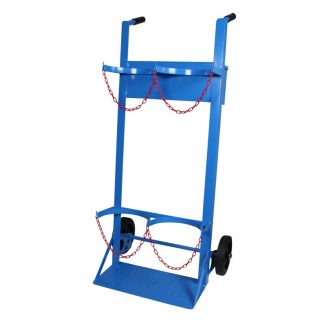Carrello portabombole lt. 40/50 biposto con cassetta e ruote gommate