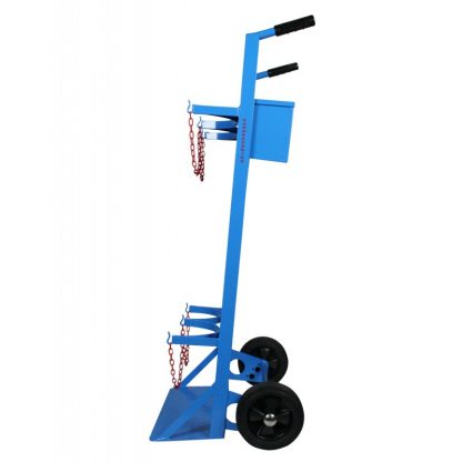 Carrello portabombole lt. 40/50 biposto con cassetta e ruote gommate