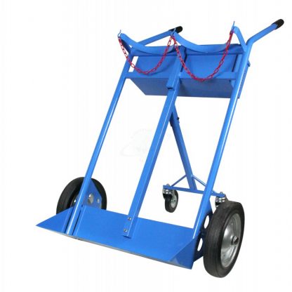 Carrello Portabombole biposto con cassetta lt. 40/50 trasformabile