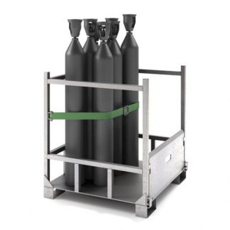 Carrello portabombole inforcabile zincato