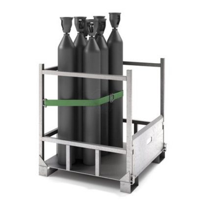 Carrello portabombole inforcabile zincato