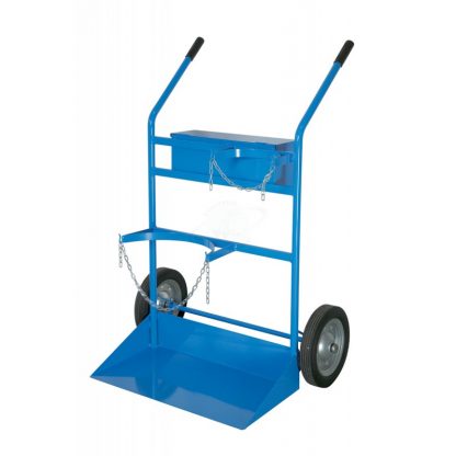 Carrello Portabombole ossigeno propano con cassetta