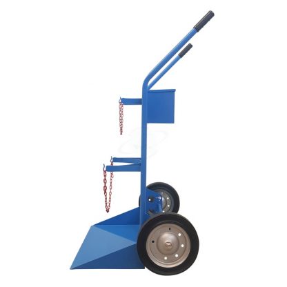 Carrello Portabombole ossigeno propano con cassetta due bombole
