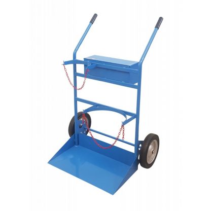 Carrello Portabombole ossigeno propano con cassetta due bombole