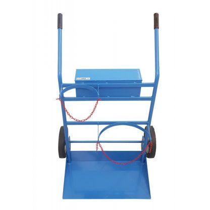Carrello Portabombole ossigeno propano con cassetta due bombole
