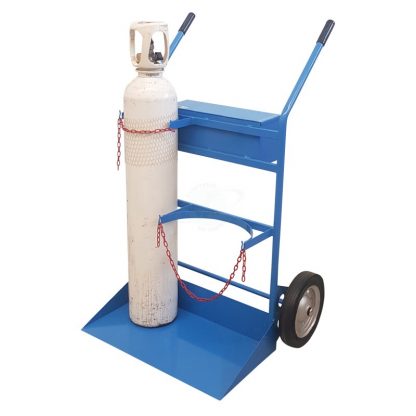 Carrello Portabombole ossigeno propano con cassetta due bombole