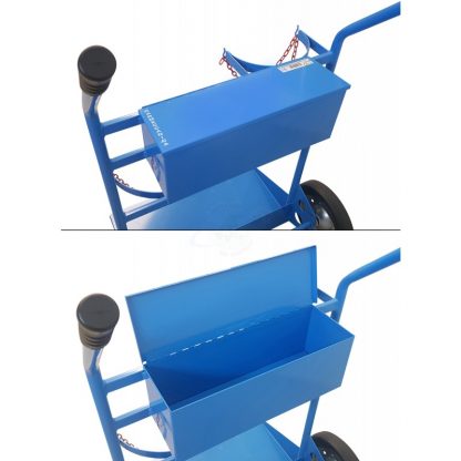 Carrello Portabombole ossigeno propano con cassetta due bombole