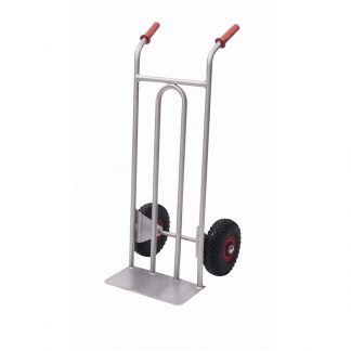 Carrello portacasse in acciaio inox AISI 304 2 ruote pneumatiche