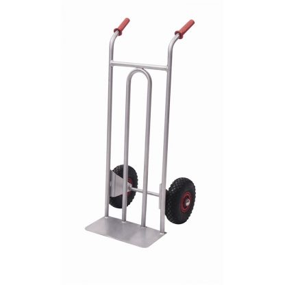 Carrello portacasse in acciaio inox AISI 304 2 ruote pneumatiche