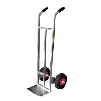 Carrello portacasse zincato con scivolo