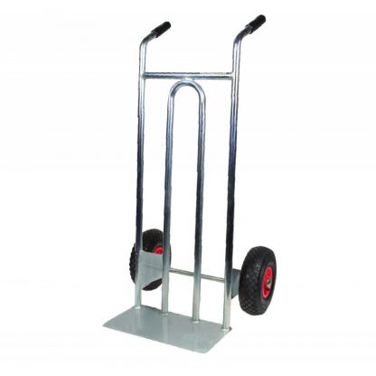 Carrelli portacasse zincato ruote pneumatiche cerchi nylon