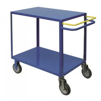Carrelli portatutto lamiera 600 x 900 2 piani 2 ruote girevoli freno attivo